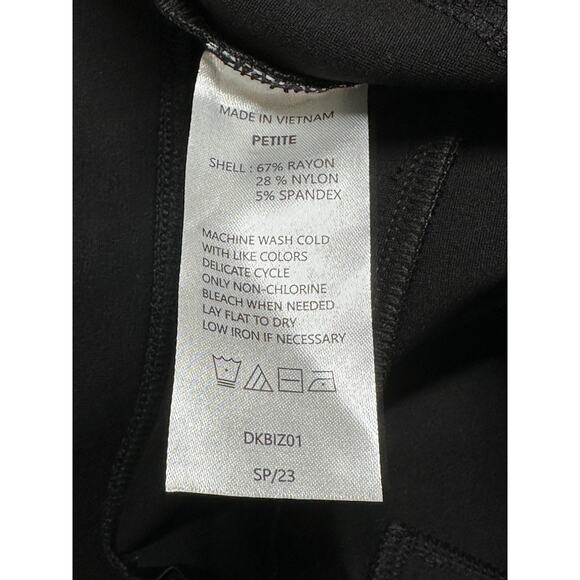 Quince Pants Womens Medium Petite Black Ultra Stretch Ponte Straight Minimalist - Picture 5 of 9